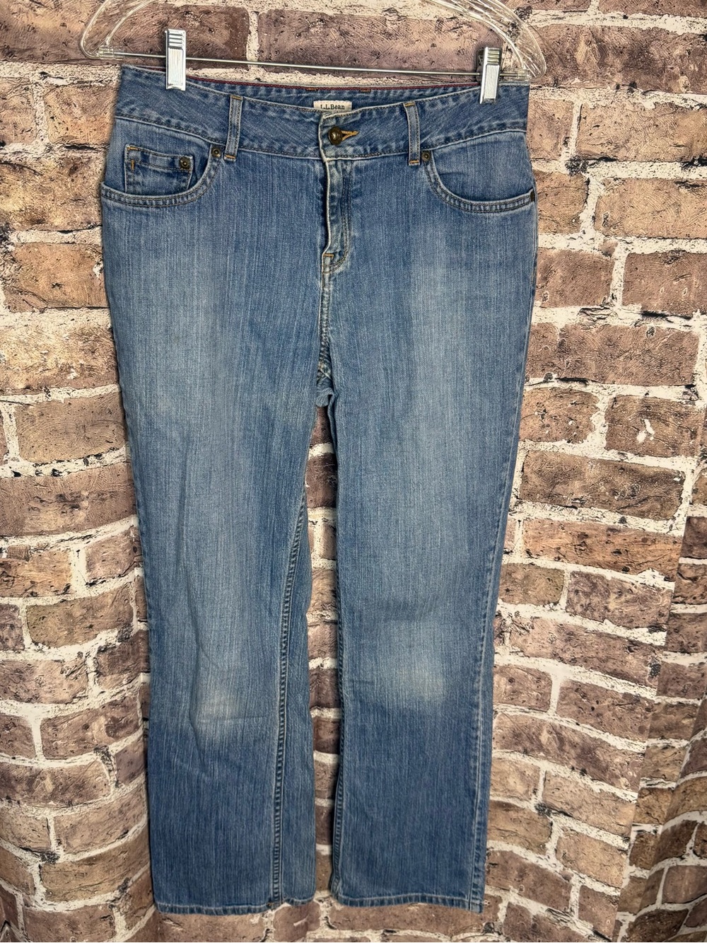 L.L.Bean Favorite Fit Jeans Womens 6 Regular Blue Straight Leg Denim
